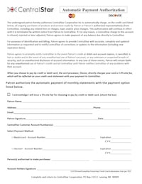 Auto-pay with Credit Card