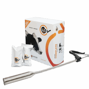Cow Start Product Shoot April 2025 - Black Gun with Box and 2 Foil Packs