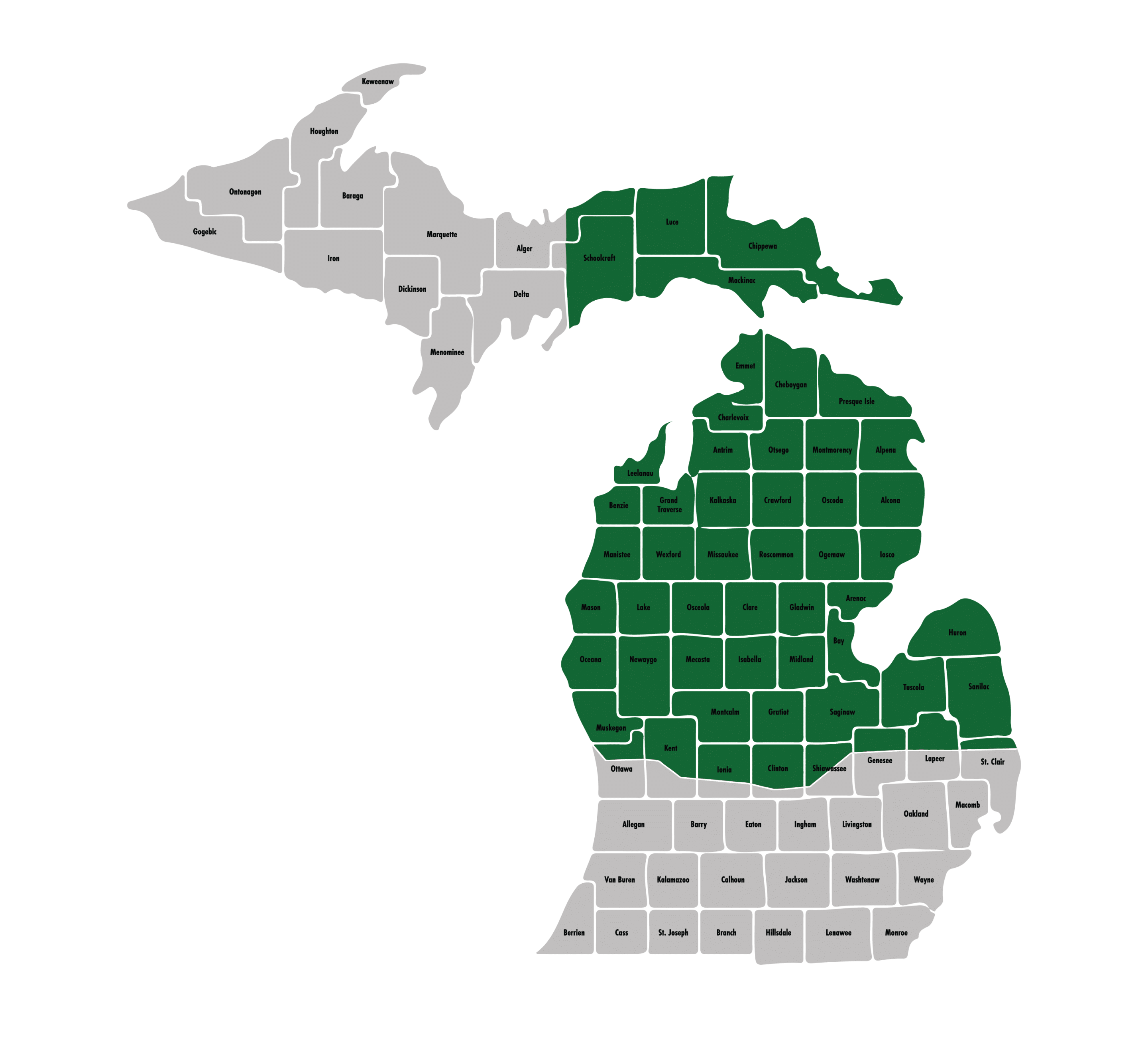 Northern Michigan Map